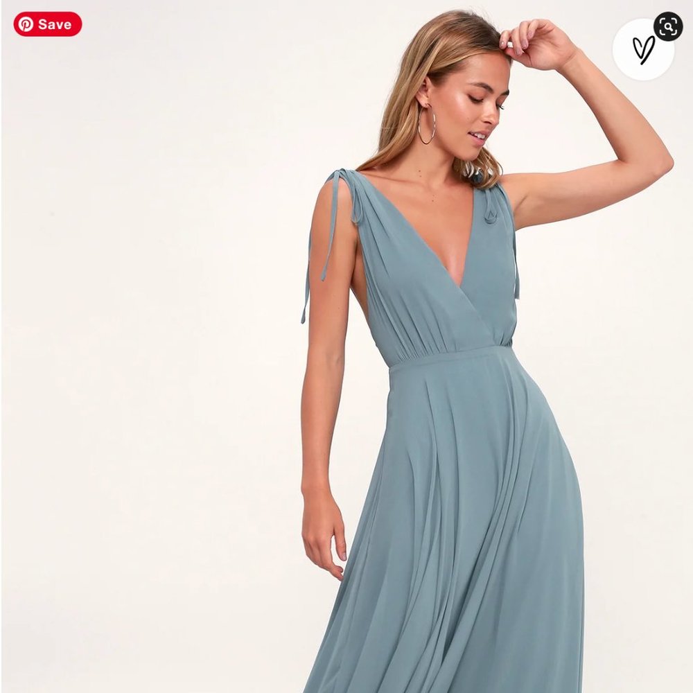 Lulu’s Dance the Night Away Slate Blue Backless